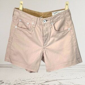 Rag & Bone Rosa Mid Rise Blush Relaxed Fit Jean Shorts NWT- Size 24